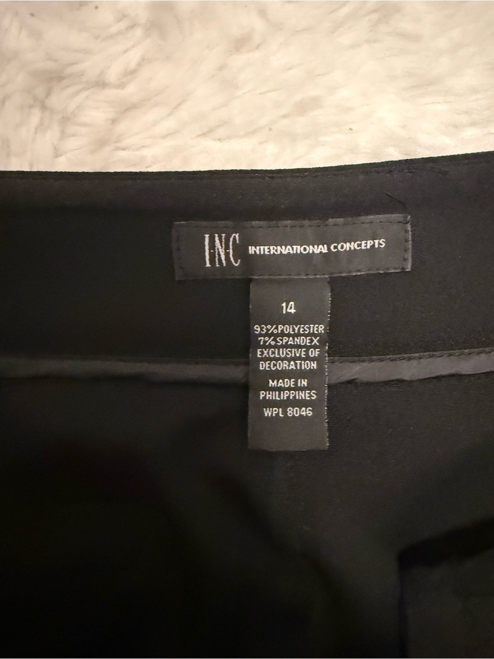 INC International Concepts Black Wide-Leg Pants with Pink & White Side Stripes - Picture 6 of 7